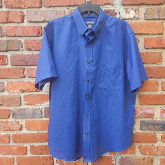St. John's Bay Blue Casual Button Down Shirt - Picture 1 of 7